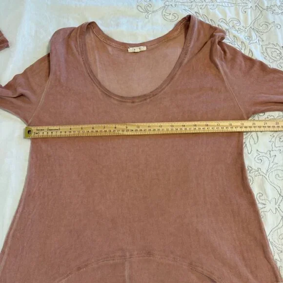 Easel L Boho Lagenlook Dress Asymmetrical Hem Slouchy Minimalist Beach - Picture 8 of 11